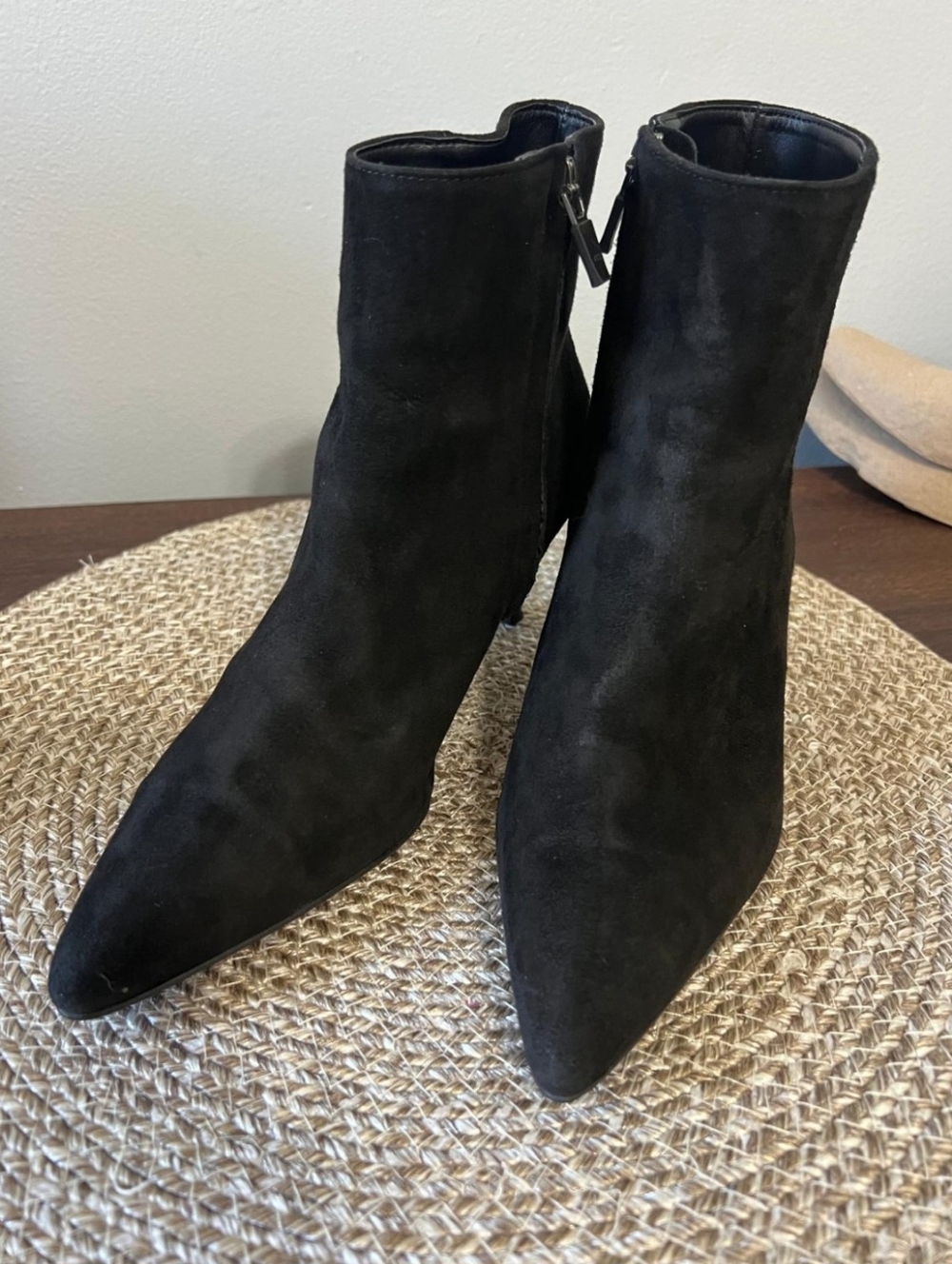 LOIRET Artisan Suede Ankle Boots – Handmade – Size 35.5 – Women's.